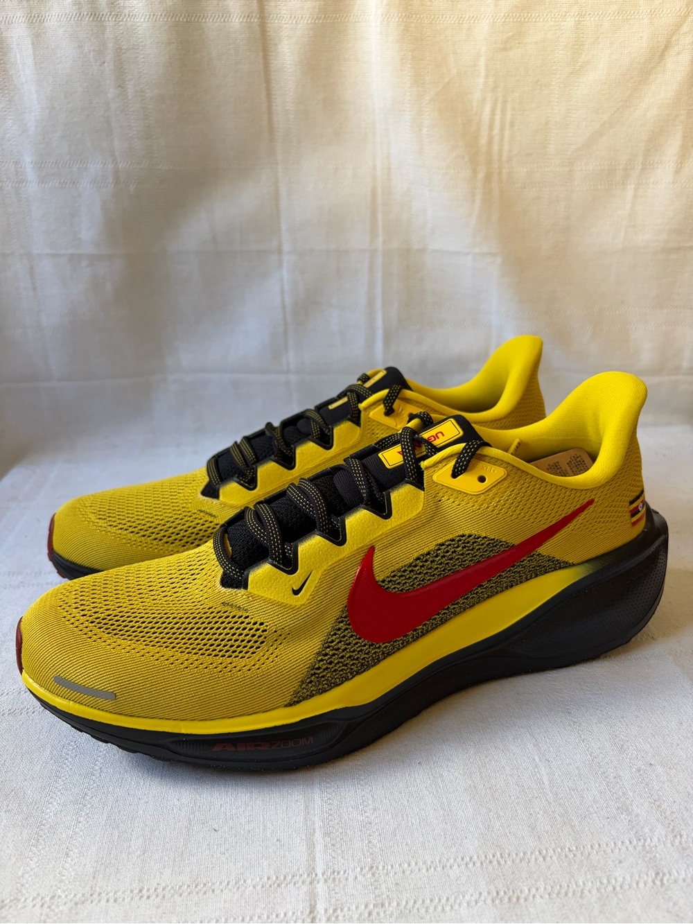 RARE Nike Air Zoom Pegasus 41 Uganda Yellow Black Shoes Mens Size 12 HF0399-001